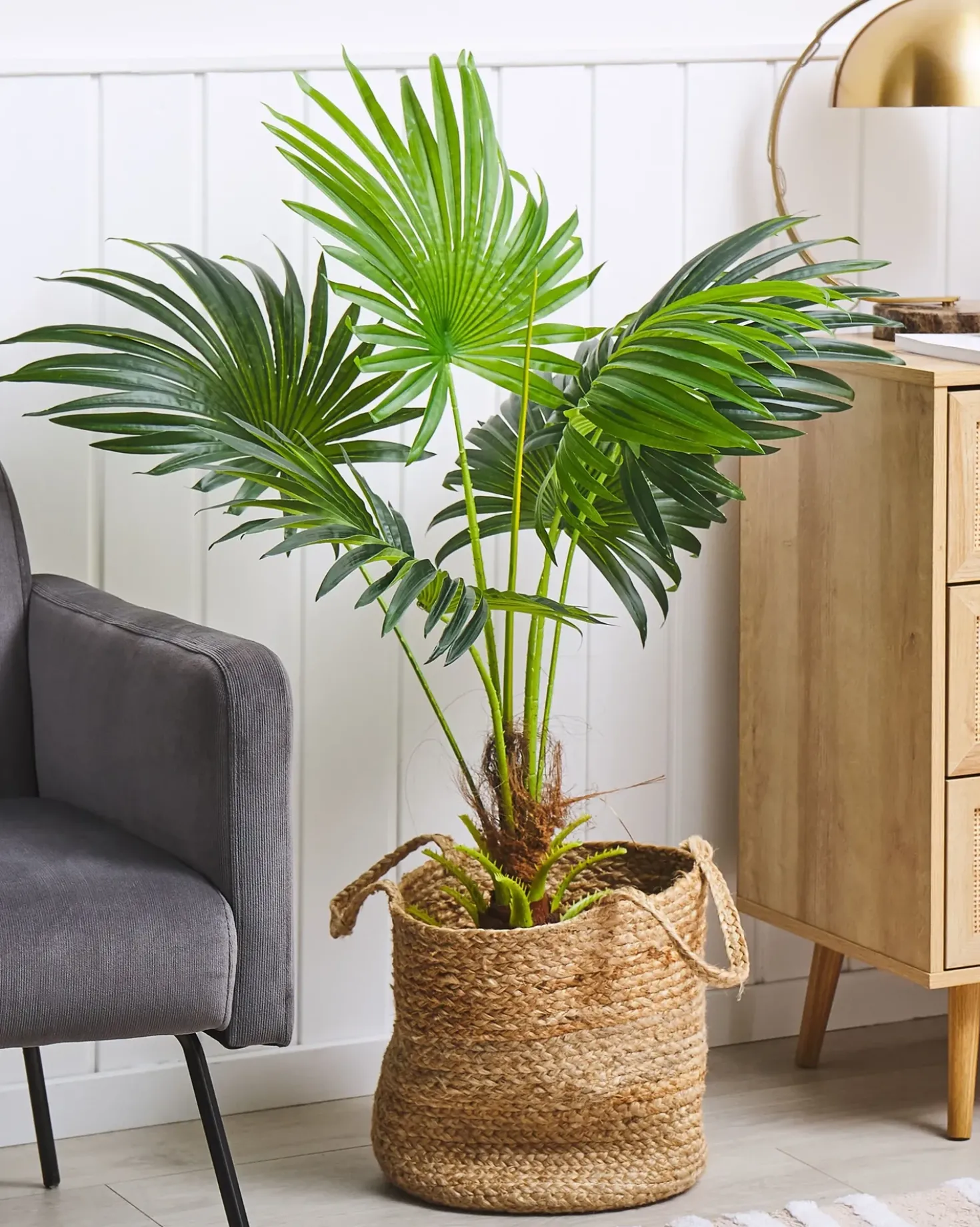 Kunstig plante FAN PALM 100 cm Grøn