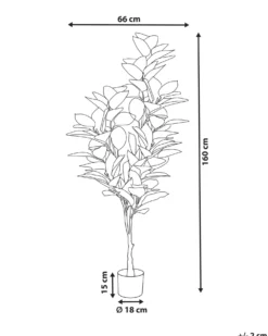 Kunstig plante FICUS ELASTICA 160 cm Grøn