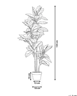 Kunstig plante FICUS ELASTICA 134 cm Grøn