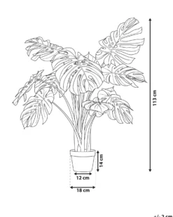 Kunstig plante MONSTERA PLANT 113 cm Grøn
