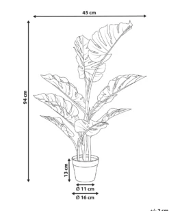 Kunstig plante MONSTERA PLANT 94 cm Grøn