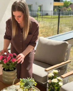 Kunstig plante NOVELLA 36 cm Lyserød