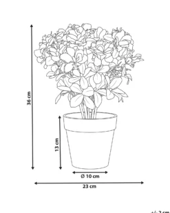 Kunstig plante NOVELLA 36 cm Lyserød