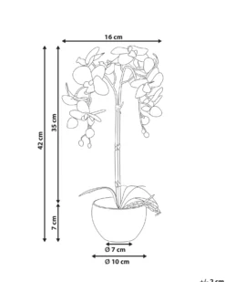 Kunstig plante ORCHID 42 cm Hvid
