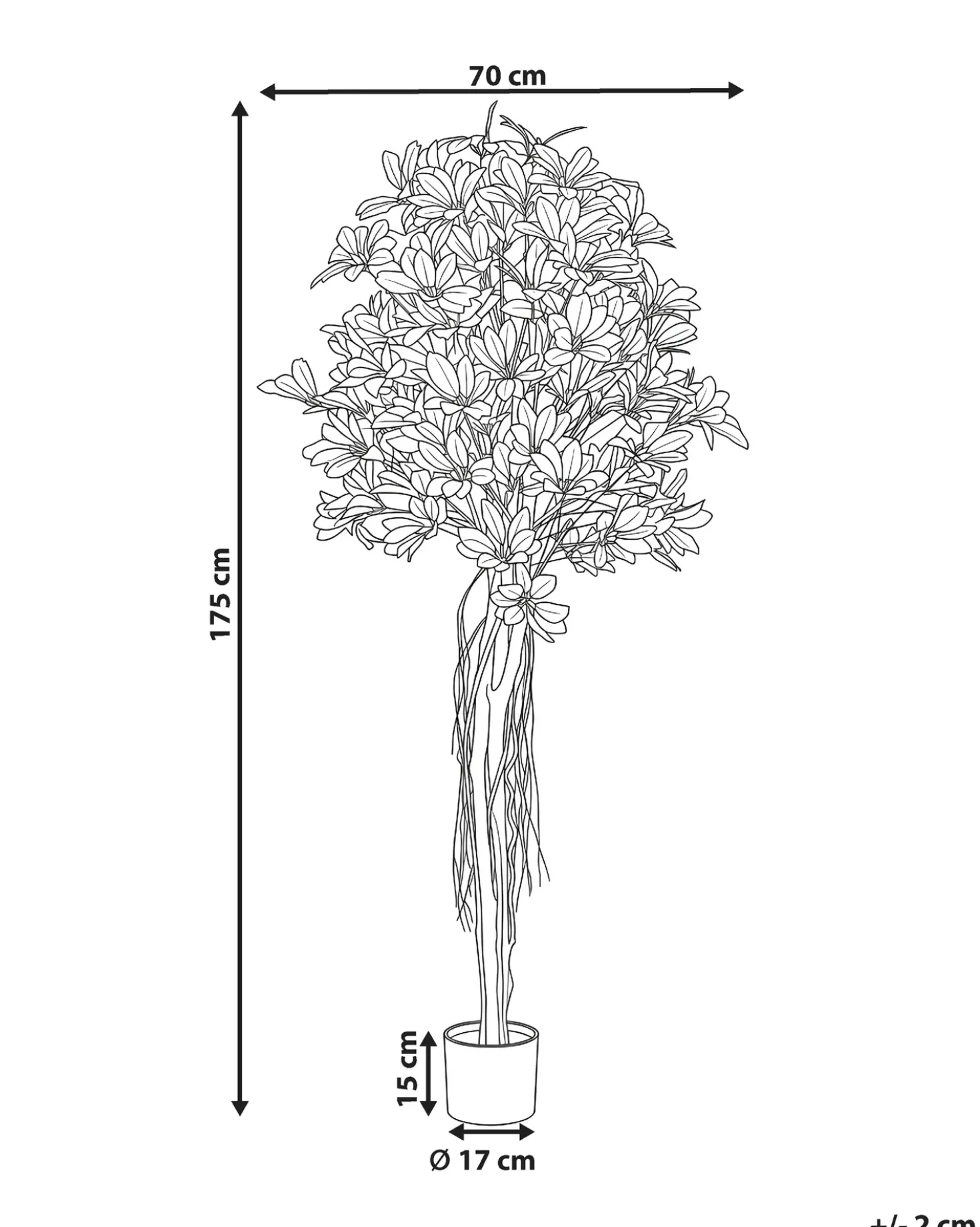 Kunstig plante UMBRELLA TREE 175 cm Grøn