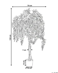 Kunstig plante WISTERIA TREE 150 cm Grøn