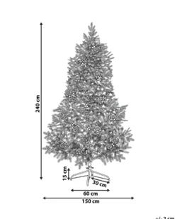 Kunstigt juletræ DENALI 240 cm Grøn