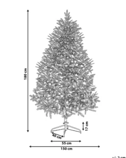 Kunstigt juletræ FARNHAM 180 cm Blå