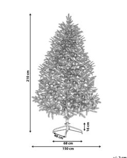 Kunstigt juletræ FARNHAM 210 cm Lyserød