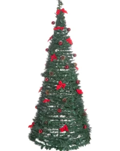 Kunstigt juletræ Foldbar LED PINEORA 185 cm Grøn