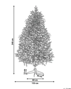 Kunstigt juletræ HUXLEY 240 cm Grøn