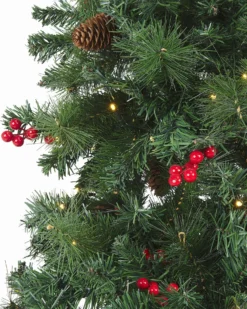 Kunstigt juletræ LED JACINTO 180 cm Mørkegrøn