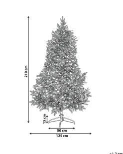 Kunstigt juletræ LED PALOMAR 210 cm Grøn