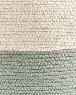 Kurv SILOPI Bomuld Beige/grøn