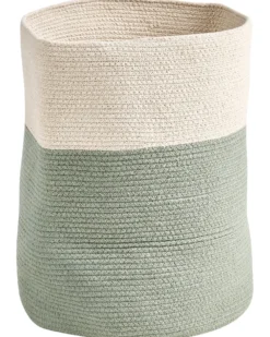 Kurv SILOPI Bomuld Beige/grøn