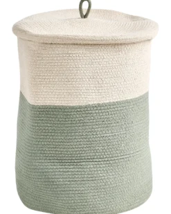 Kurv SILOPI Bomuld Beige/grøn