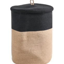Kurv SILOPI Bomuld Sort/beige