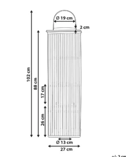 Lanterne BALABAC Bambus 88 cm Lysebrun