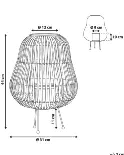 Lanterne BERKNER Piletræ 44 cm Naturlig