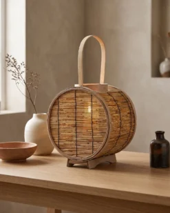 Lanterne BISTAL Rattan 30 cm Naturlig