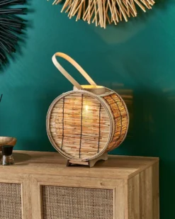 Lanterne BISTAL Rattan 30 cm Naturlig