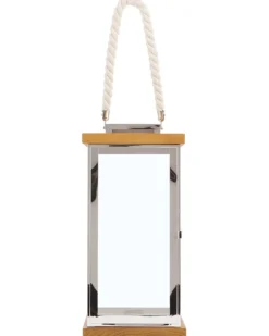 Lanterne BORNEO Metal 41 cm Sølv