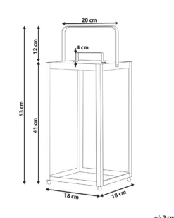 Lanterne LEPAR Metal 53 cm Sort