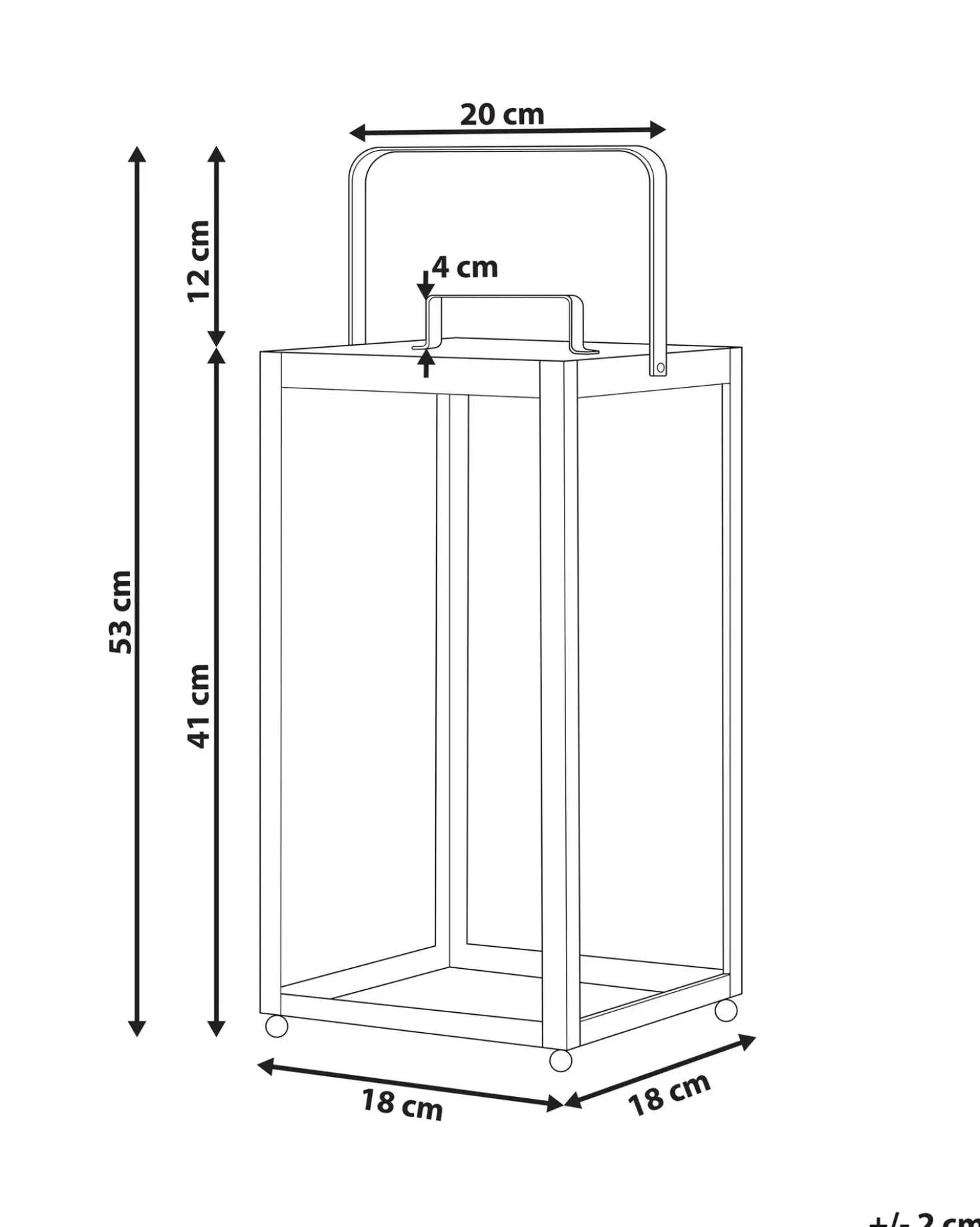 Lanterne LEPAR Metal 53 cm Sort