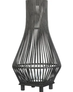 Lanterne LEYTE Bambus 58 cm Sort