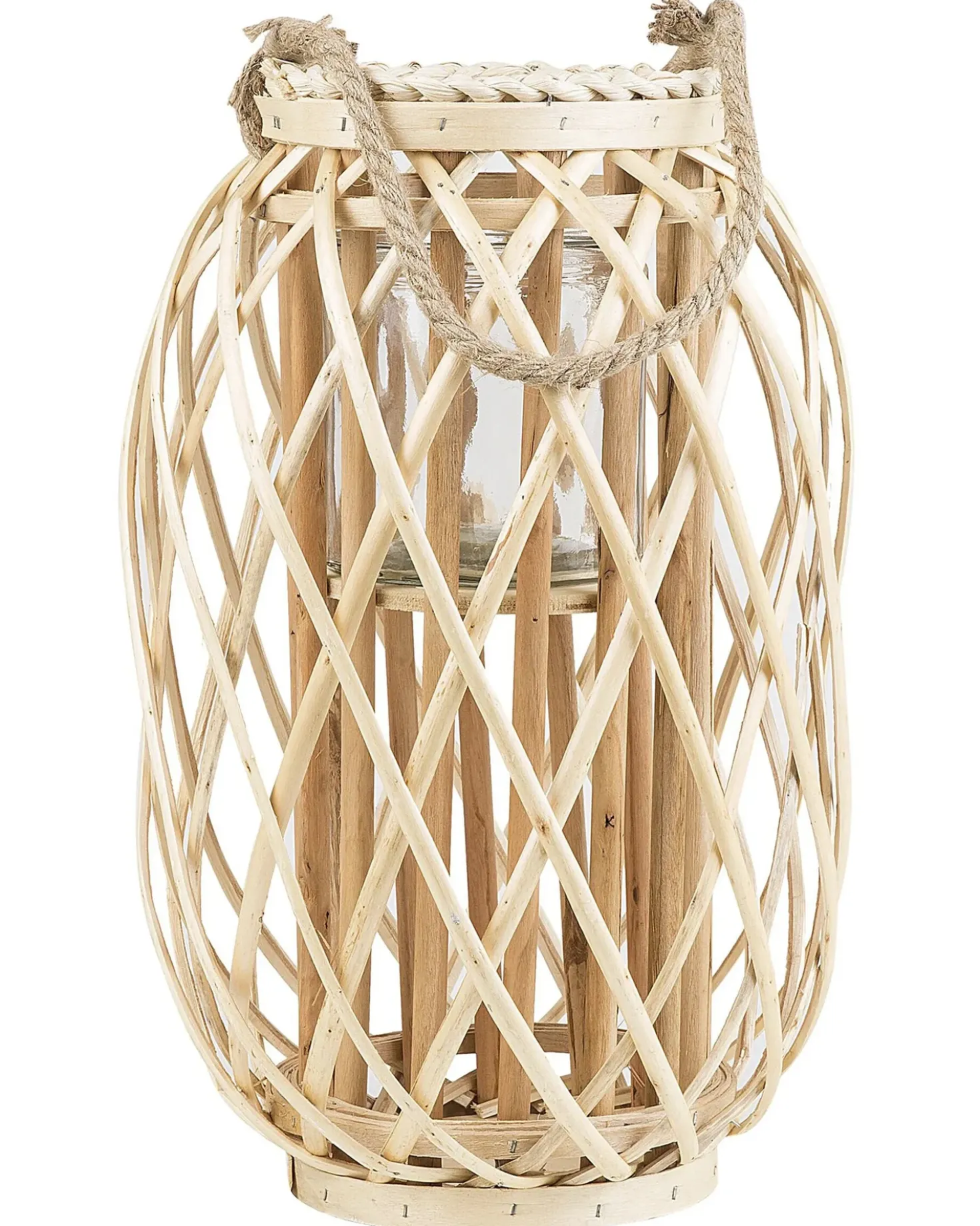 Lanterne MAURITIUS Piletræ 40 cm Naturlig