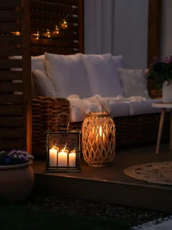 Lanterne MAURITIUS Piletræ 40 cm Naturlig