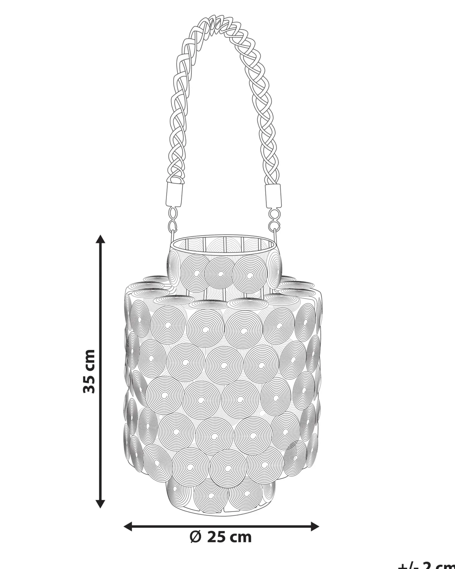 Lanterne MMOJSTIR Metal 35 cm Sort
