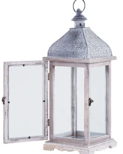 Lanterne SAMAR Fyretræ 47 cm Hvid