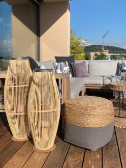 Lanterne TAHITI Bambus 72 cm Naturlig