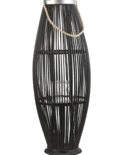 Lanterne TAHITI Bambus 84 cm Sort
