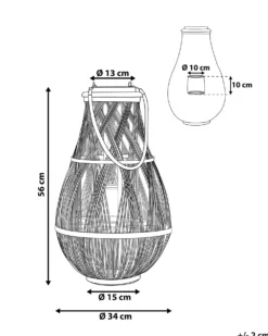 Lanterne TONGA Bambus 56 cm Naturlig