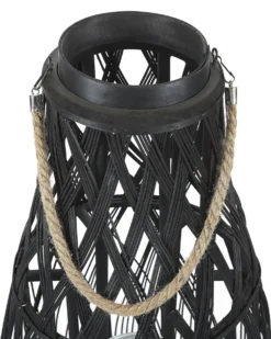 Lanterne TONGA Bambus 56 cm Sort