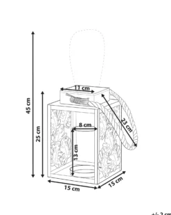 Lanterne UNIMAK Metal 25 cm Grøn