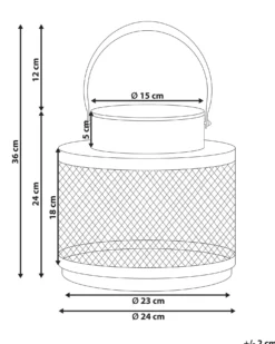 Lanterne YAMDENA Metal 24 cm Sort
