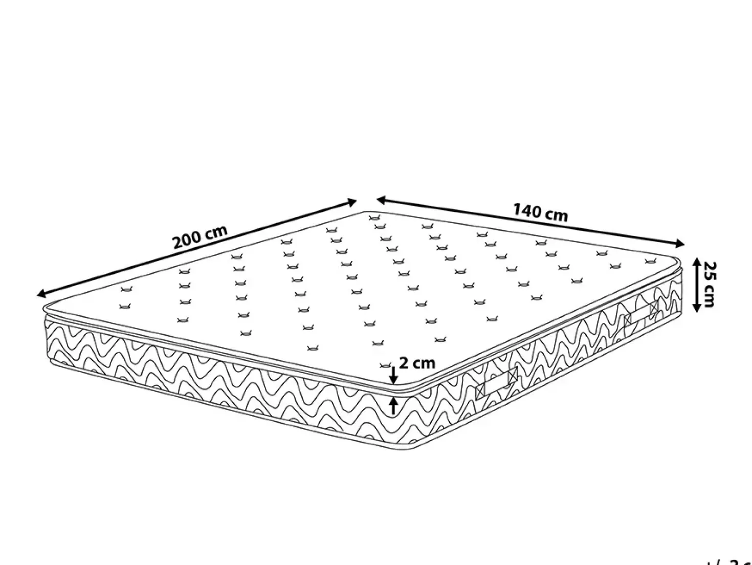 Latex-madras med lommefjedre JOY H2/3 Medium 140 x 200 cm