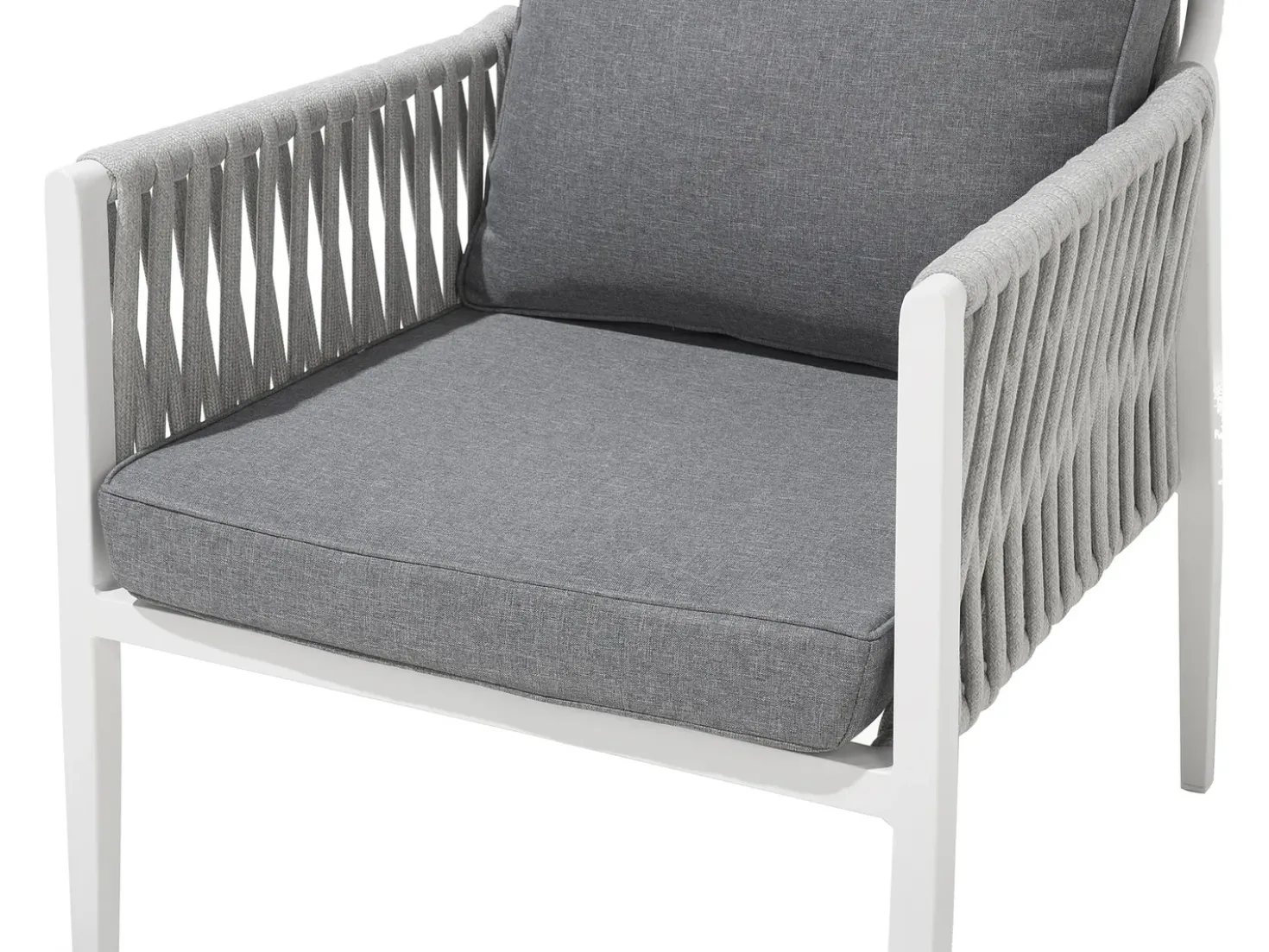 LATINA 4 personers Loungesæt med bord Grå Metal