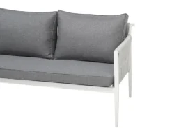 LATINA 4 personers Loungesæt med bord Grå Metal