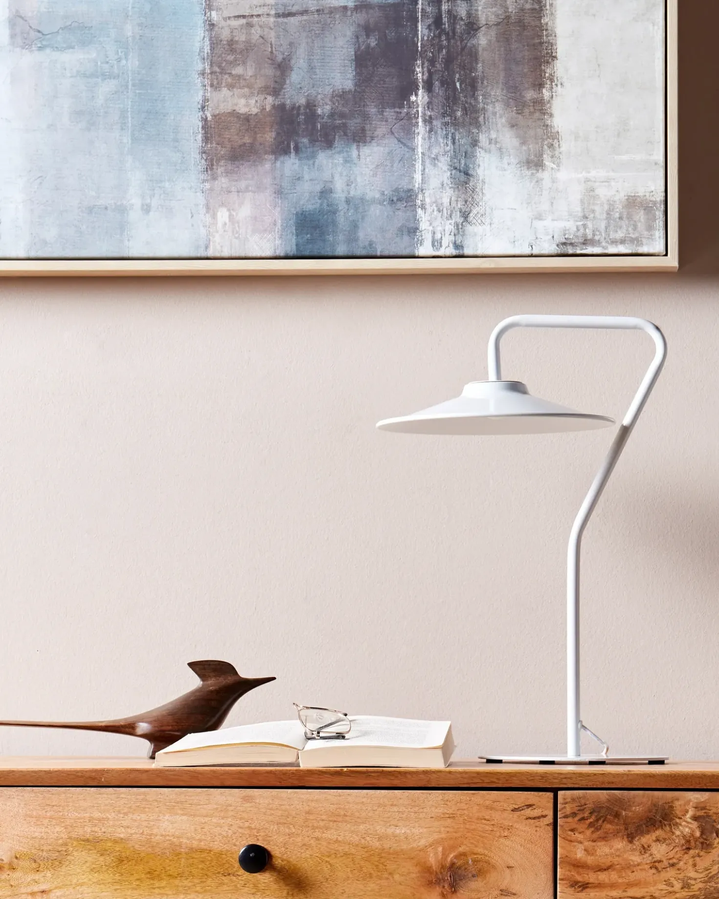 LED bordlampe GALETTI Metal Hvid