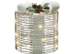 LED JULSO Julegaver 20/25/30 cm Sølv