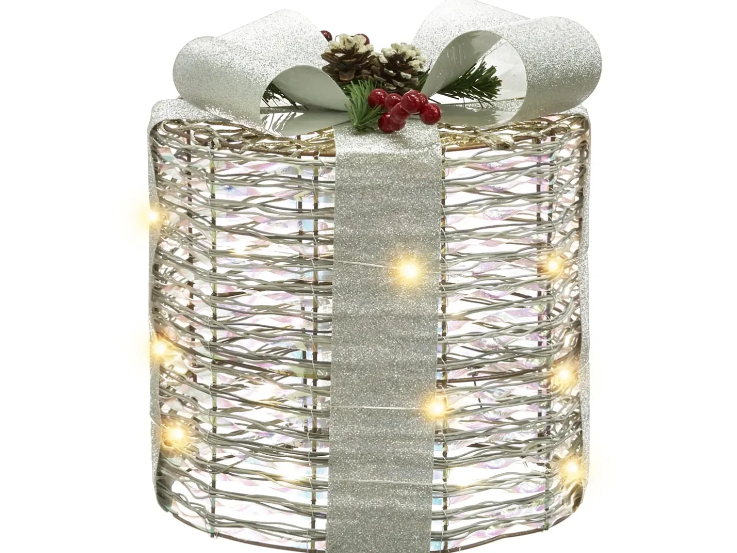 LED JULSO Julegaver 20/25/30 cm Sølv