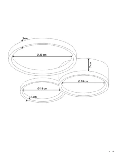 LED loftslampe AGNAT Metal Sort