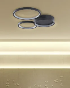 LED loftslampe AGNAT Metal Sort