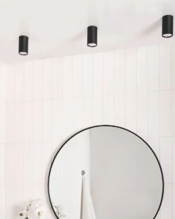LED loftslampe BARCALA Metal Sort