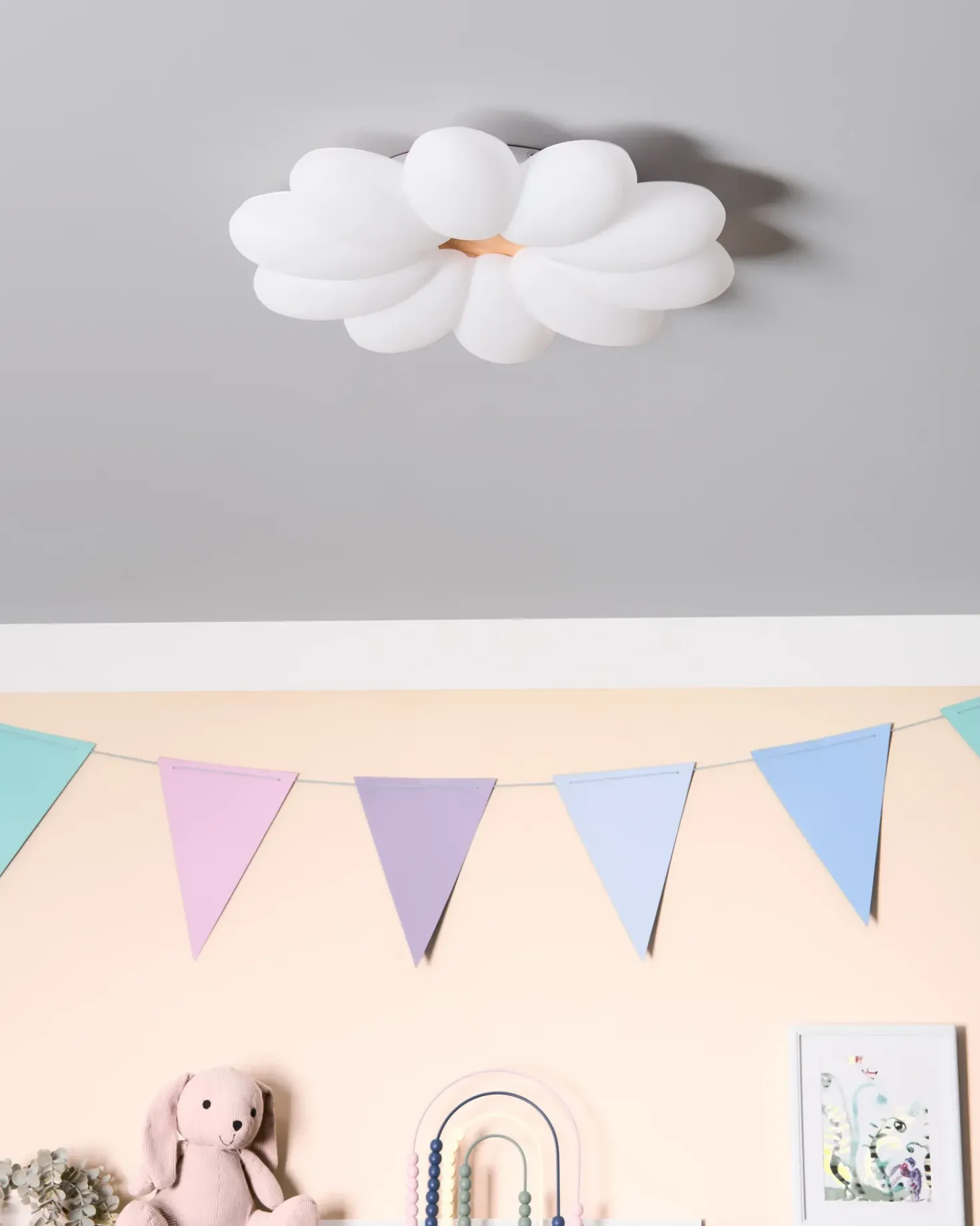 LED loftslampe Blomst TINAU Hvid