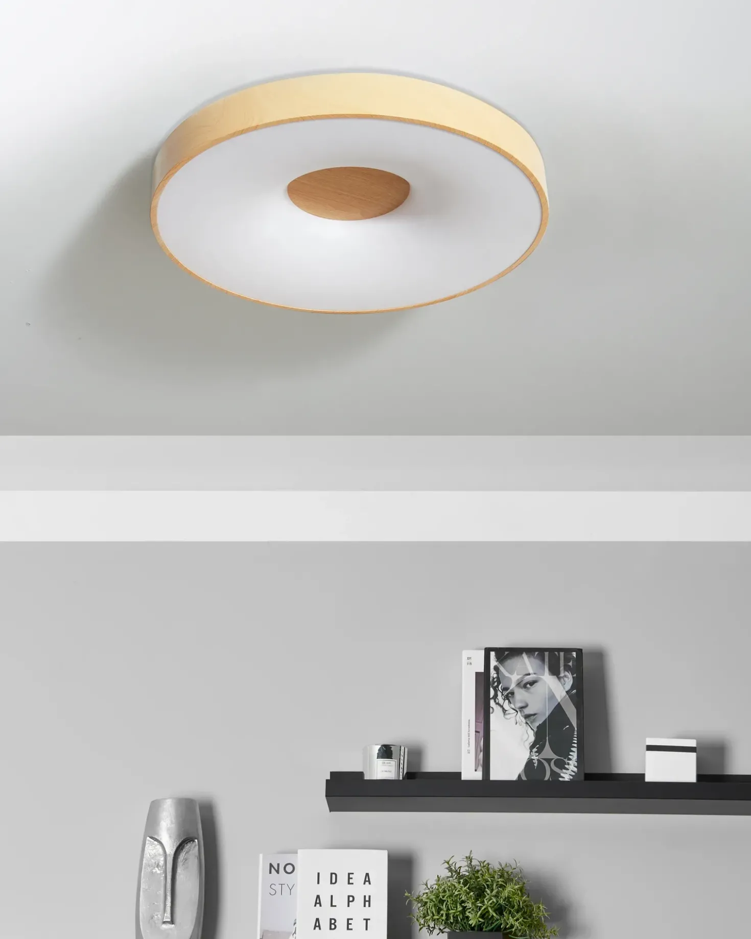 LED loftslampe BRAGOTO Med fjernbetjening Med dæmpning Metal Lysebrun
